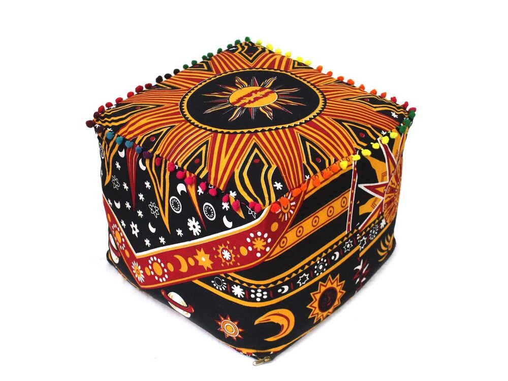 3890 Square Mandala Floor Pillow Cushion Cover Seating Throw Cover Hippie